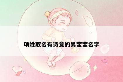 项姓取名有诗意的男宝宝名字